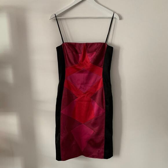 Cache Y2K Bandage Dress Black and Pink Size 8 NWT - Picture 2 of 5